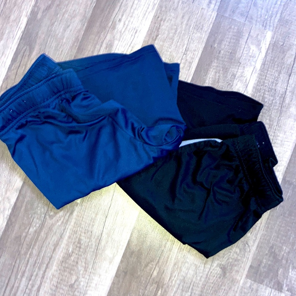 black and blue basketball shorts! both size medium.